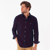 Criquet Corduroy Pearl Snap - Navy Check