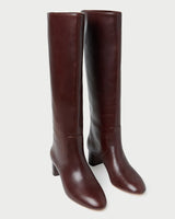 Gia Tall Mid-Heel Boot With Almond Toe - Oak Hall