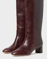 Gia Tall Mid-Heel Boot With Almond Toe - Oak Hall