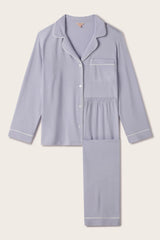 Eberjey Gisele Long PJ Set - Lavender Dusk/Ivory