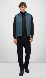 Arena Cashmere Vest - Blue