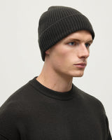 Johnston's Of Elgin Ribbed Cashmere Beanie - Iron