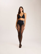 Commando Glitter Sheer Tights - Black Sparkle