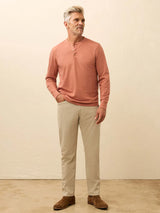 Long Sleeve Waffle Henley