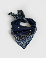 Lescarf Paisley Scarf - Navy