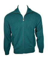 Ballater Lambswool Full-Zip Sweater - Mallard