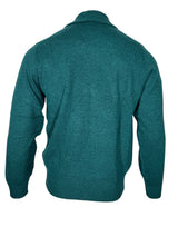 Ballater Lambswool Full-Zip Sweater - Mallard