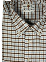 Mirfield Sport Shirt - Brown/Blue Check