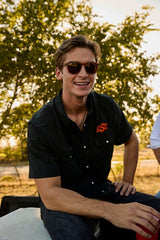 Oklahoma State Tailgater Short Sleeve Snap Shirt - Black
