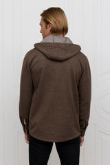 The Barrett Hooded Shirt Jacket - Acorn