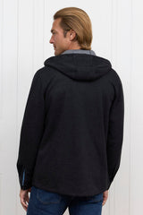 The Barrett Hooded Shirt Jacket - Black