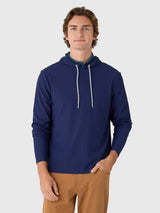 Hoppin Ribbed Knit Performance Hoodie - Solid - Navy