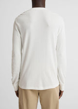 Jacquard Rib L/S Henley - Oak Hall