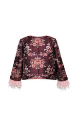 Julio Jacket - Trellis Jacquard Maroon