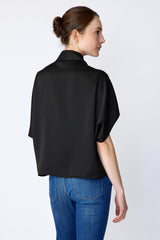 Angelica Cape Top - Black