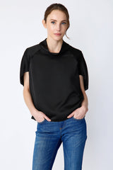 Angelica Cape Top - Black