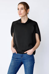 Angelica Cape Top - Black