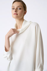 Kal Rieman Ellie Satin Tneck - Ivory