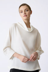 Kal Rieman Ellie Satin Tneck - Ivory