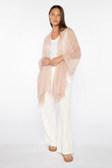 Kinross Cashmere Spray Print Scarf - Blush