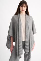 Kinross Cashmere Ruana - Granite