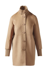 Button Front Knit Trim Coat - Oak Hall