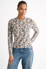 Animal Print Crew - Agate