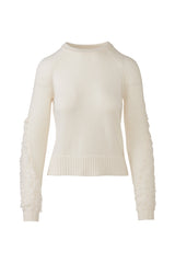 Fringe Sleeve Crew - Ivory