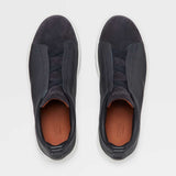 Triple Stitch Grained Leather Sneaker - Oak Hall