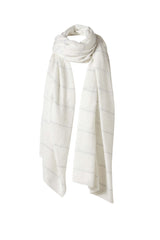 Lurex Stripe Wrap - Whisper