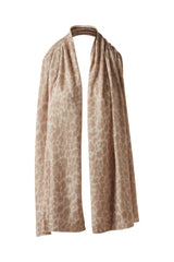 Kinross Cashmere Leopard Print Wrap - Cameo Multi