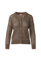 Open Texture Lurex Cardigan - Oak Hall