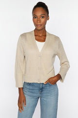 Vee Button Cardigan - Oak Hall