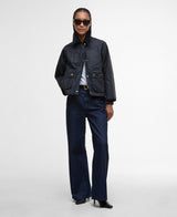 Barbour Cropped Beadnell Waxed Jacket - Navy/Classic
