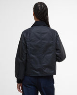 Barbour Cropped Beadnell Waxed Jacket - Navy/Classic