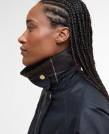 Barbour Cropped Beadnell Waxed Jacket - Navy/Classic