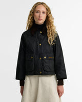 Barbour Cropped Beadnell Waxed Jacket - Sage/Ancient