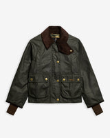 Barbour Cropped Beadnell Waxed Jacket - Sage/Ancient