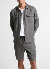 Linen Long Sleeve Garage Shirt - Oak Hall
