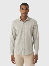 Criquet Seersucker Performance Pearl Snap - Gingham Seersucker - Olive