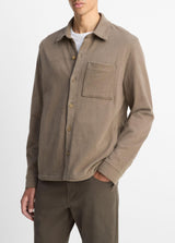 Sueded Jersey Long Sleeve Shirt Jacket