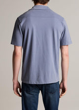 Sueded Jersey Short Sleeve Button Down - Oak Hall