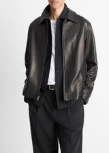Leather Zip Up Jacket