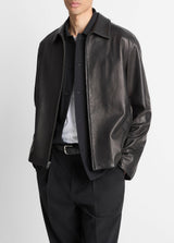 Leather Zip Up Jacket