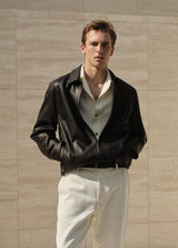 Leather Zip Up Jacket