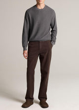 Vince Geo Jacquard Long Sleeve Crew - Midnight Steel/Overcast