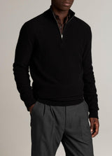 Boiled Cashmere Qtr Zip