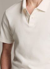 Mesh Knit Snap Short Sleeve Polo