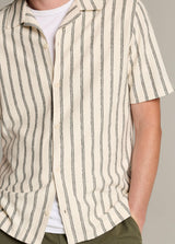 Striped Terry Short Sleeve Cabana