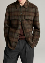 Plaid Splittable Shirt Jacket